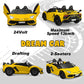 2-Seater Ride On Car 24V Electric Lamborghini For Kids High Speed 13Km/H Drift Sports Car With Pu Leather Seats W/Adjustable Saf