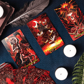 99Fox The Path Of Horror Tarot Card Deck And Guidebook For Beginners Readers Creepy Themes Waterproof Cards Classic Pack Intuiti