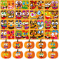 DECYOOL 96 Pieces Halloween Pumpkin Decorating Stickers Mini Pumpkin Face Stickers Make Your Own Small Pumpkin Jack-O-Lantern St