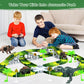 Dinosaur Toys, Create A Dinosaur World Road Race Tracks Glow in The Dark Flexible Train Track Playset, 2pcs Dinosaur Car for 3 4