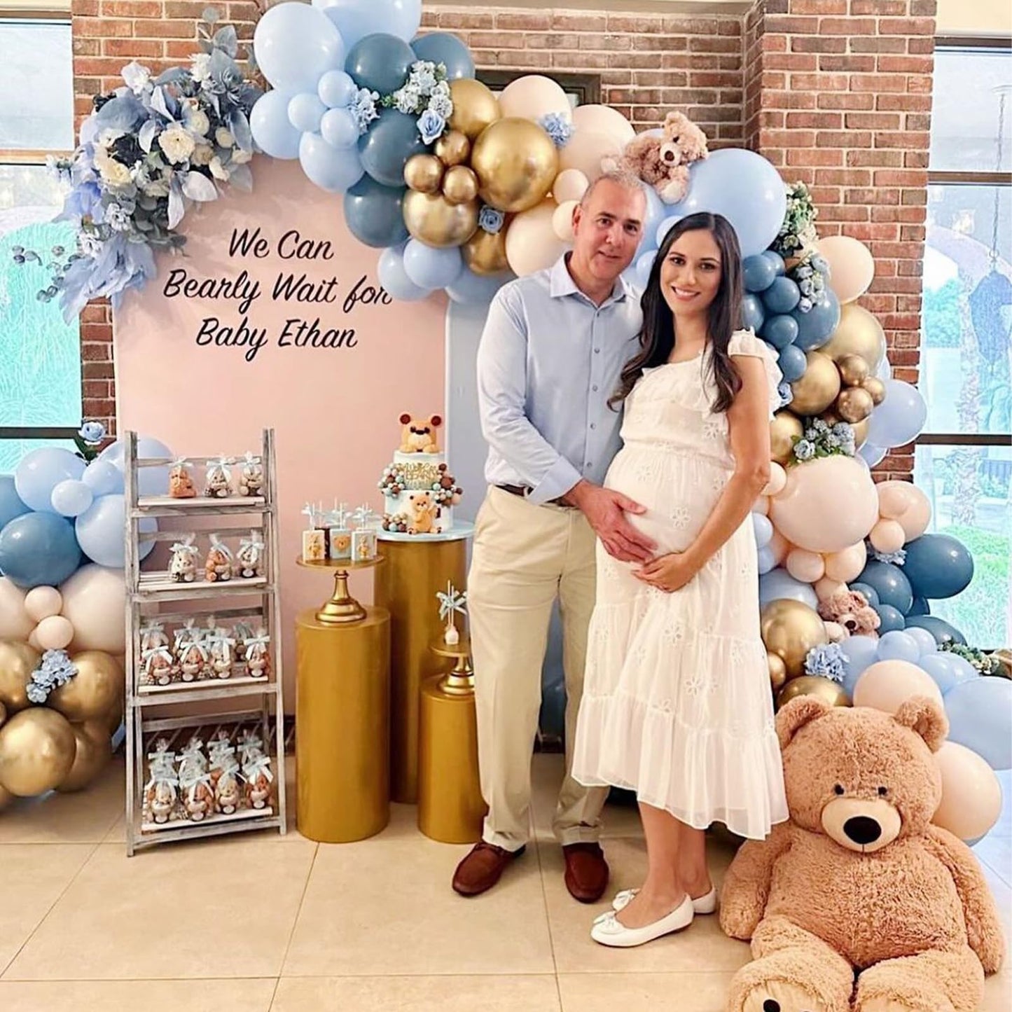 Jobkoo Slate Blue Balloons, 12 Inch 30 Pcs Dusty Blue Balloon Dark Teal Blue Latex Balloons Matte Blue Retro Sea Blue Fog Helium