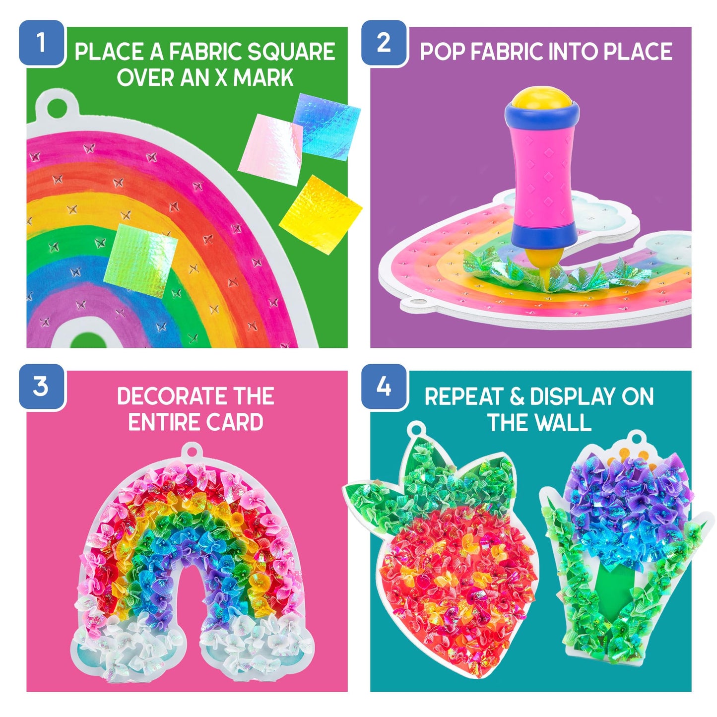 Educational Insights Tufting Craft Kit - Arts and Crafts for Kids, Toddler Art Supplies, Toddler DIY Sensory Activity, Gift for