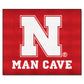 FANMATS 14682 Nebraska Cornhuskers Man Cave Tailgater Rug - 5ft. x 6ft. Sports Fan Area Rug, Home Decor Rug and Tailgating Mat -