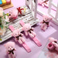 Ceenna 16 Pcs Valentine's Day Stuffed Bear Animal Slap Bracelets Plush Bear Slap Bracelets 8.66 Inch Pink Adorable Bear Slap Wri