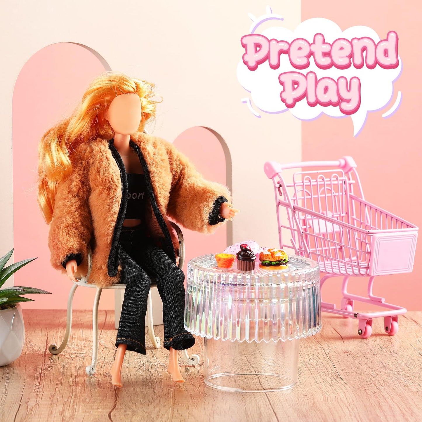 Litherr S 6 Pieces 11.5 Inch Girl Doll Clothes Accessories Winter Coat Doll Clothing Doll Outfits for Girls Birthday Gifts Prete