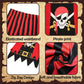Lingway Toys Kids Pirate Costume,Pirate Role Play Dress Up Completed 8Pcs Set For Kids 8-10Years