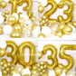 Aule 40 Inch Big Gold 3 Balloon Number Large Foil Helium Number Balloons 0-9 Jumbo Giant Happy 3Rd Birthday Party Decorations Fo