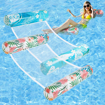 Pool Floats - 2 Pack Inflatable Pool Floats Hammock, Pool Floats Adult, Multi-Purpose 4-In-1 Pool Floats Rafts For Swimming Pool