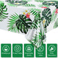 Animal Safari Tablecloth Jungle Animal Theme Tablecover Tiger Zebra Giraffe Print Table Cover Tropical Leaf Tablecloth Party Supplies For Jungle Safari Birthday Baby Showers (Greenery Style, 3 Pcs)