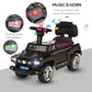 Aosom Kids Ride On Push Car, Suv Style Sliding Walking Car For Toddle With Horn, Music, Working Lights, Hidden Storage And Anti-Dumping System, Black