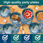 Gone Fishing Party Decorations Fishing Tableware Set Gone Fishin' Plates Napkins Fishing Disposable Table Cover Gone Fishin' Dinnerware For Fishing Themed Fishing Tournament Birthday Party Supplies