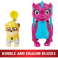 Paw Patrol Action Figures Set - Rescue Knights Rubble & Dragon Blizzie, Kids Toys for Ages 3+, Plastic, Model 6064306