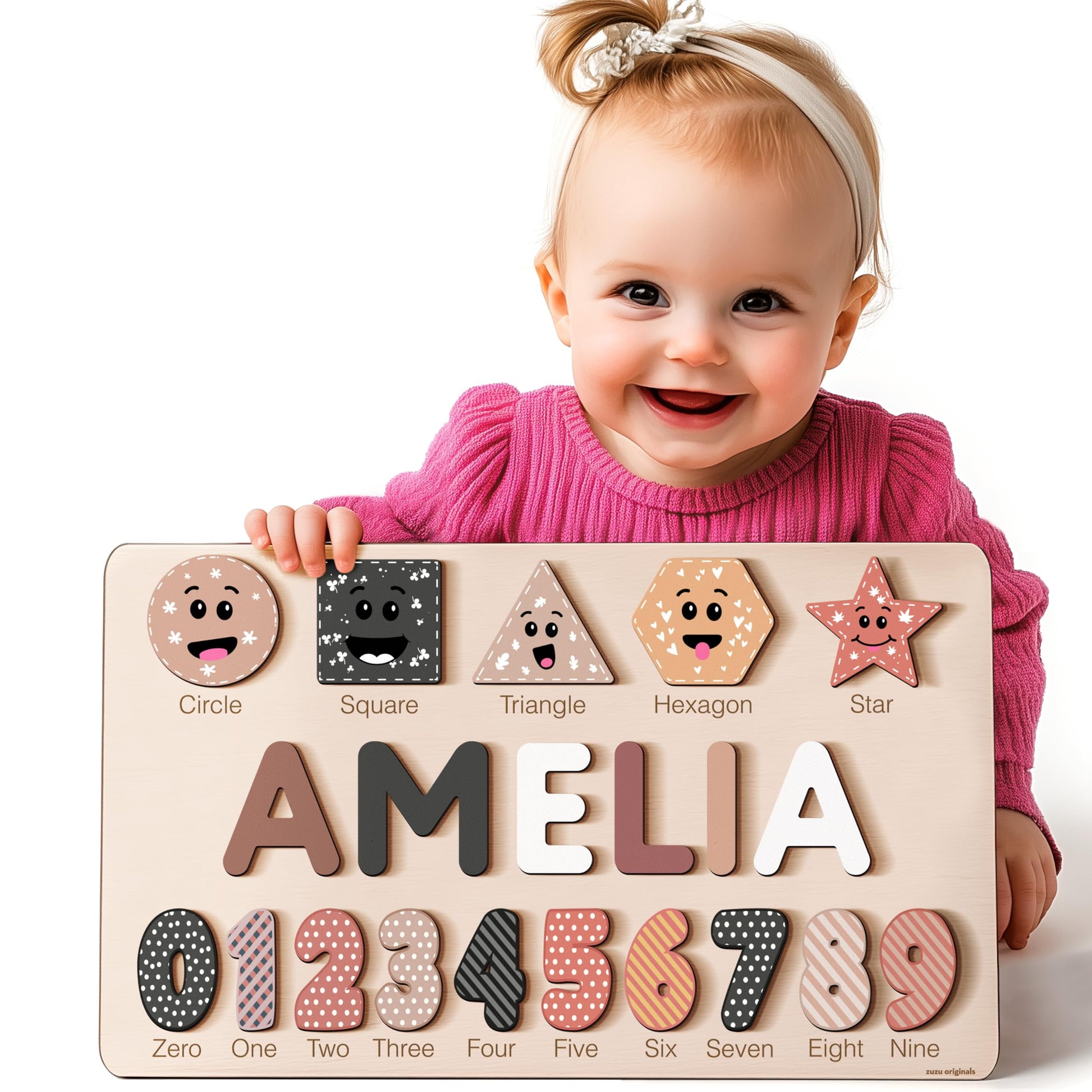 Custom Wooden Name Puzzle  Toddler Toys  Baby Girl Gifts  Gift for Kids  1st Birthday Gift  Unique New Baby Gifts  Wooden Puzzle