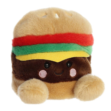 Aurora Adorable Palm Pals Charles Cheeseburger Stuffed Animal, Brown, 5 Inches, Pocket-Sized, Collectable Fun, Model 33881