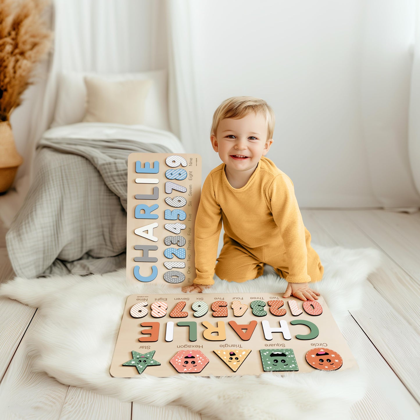 Zuzu Puzzle Puzzles for Toddlers Boy and Girl  Personalized Name Puzzle  Toy  Gifts for 0 1 2 3 Years Old  Baby Gifts  Baby Shower  Christmas  New Baby  0 3 6 9 12 24 Months-TSCA CPC Certified
