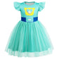 Marendyee Girls Kitties Costume Dress Birthday Party Halloween Cosplay Outfit for Kids Tulle Mesh Dresses