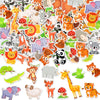 Julbear 300 Pieces Animals Foam Stickers Bulk Self-Adhesive Cartoon Forest Animals Reward Stickers For Arts Crafts Animals Fores