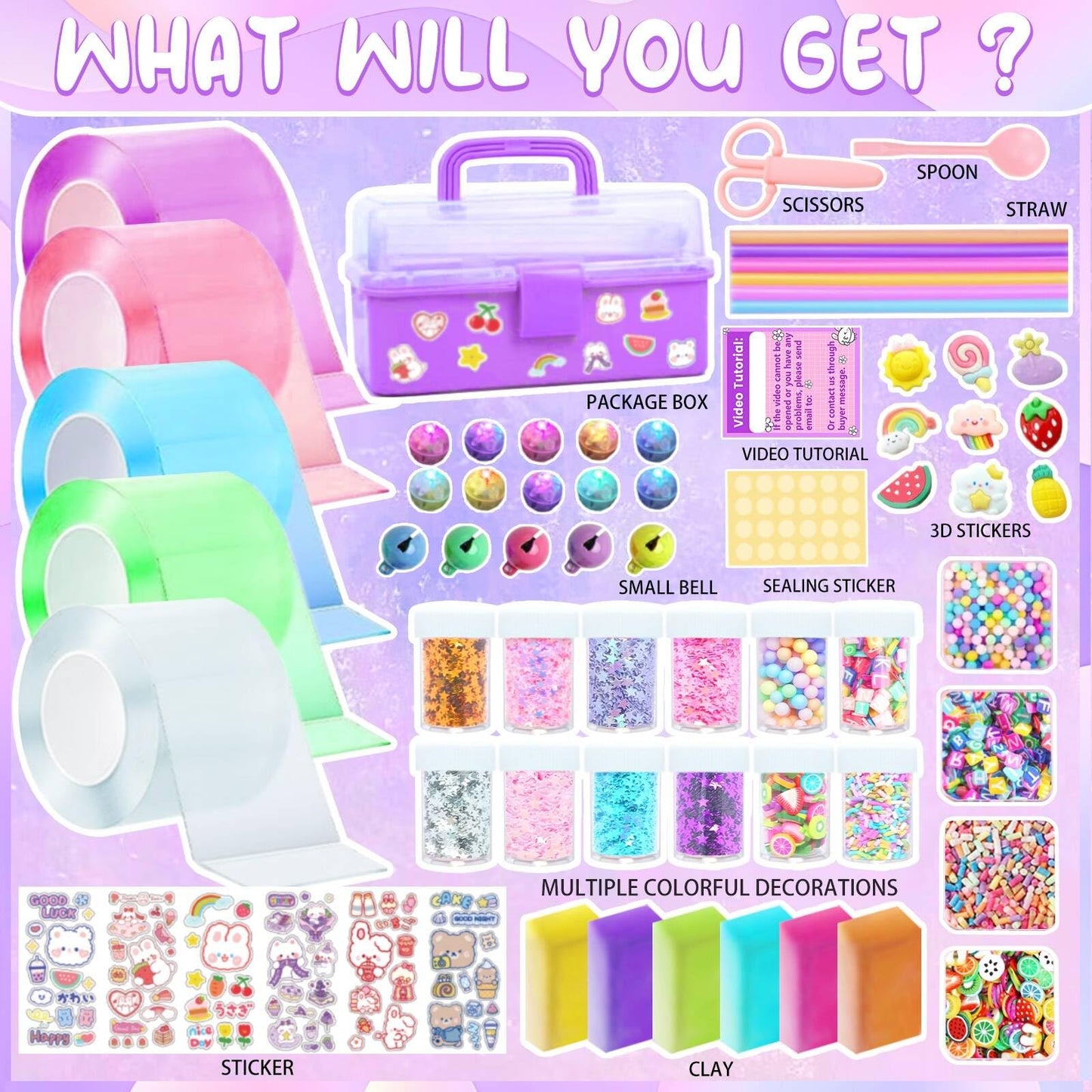 Ziza Nano Tape Bubble Kit For Kids, Nano Tape Squishy Maker Kit, Nano Bubble Tape Kit, Nano Tape Bubbles, Toys For Girls 8-10, G