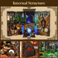 CCCDF Book Nook Kit  DIY Miniature Dollhouse Booknook Kit  3D Wooden Puzzle Bookend Bookshelf with LED Light for mature-themeds Teens (cutting edge and Magic)