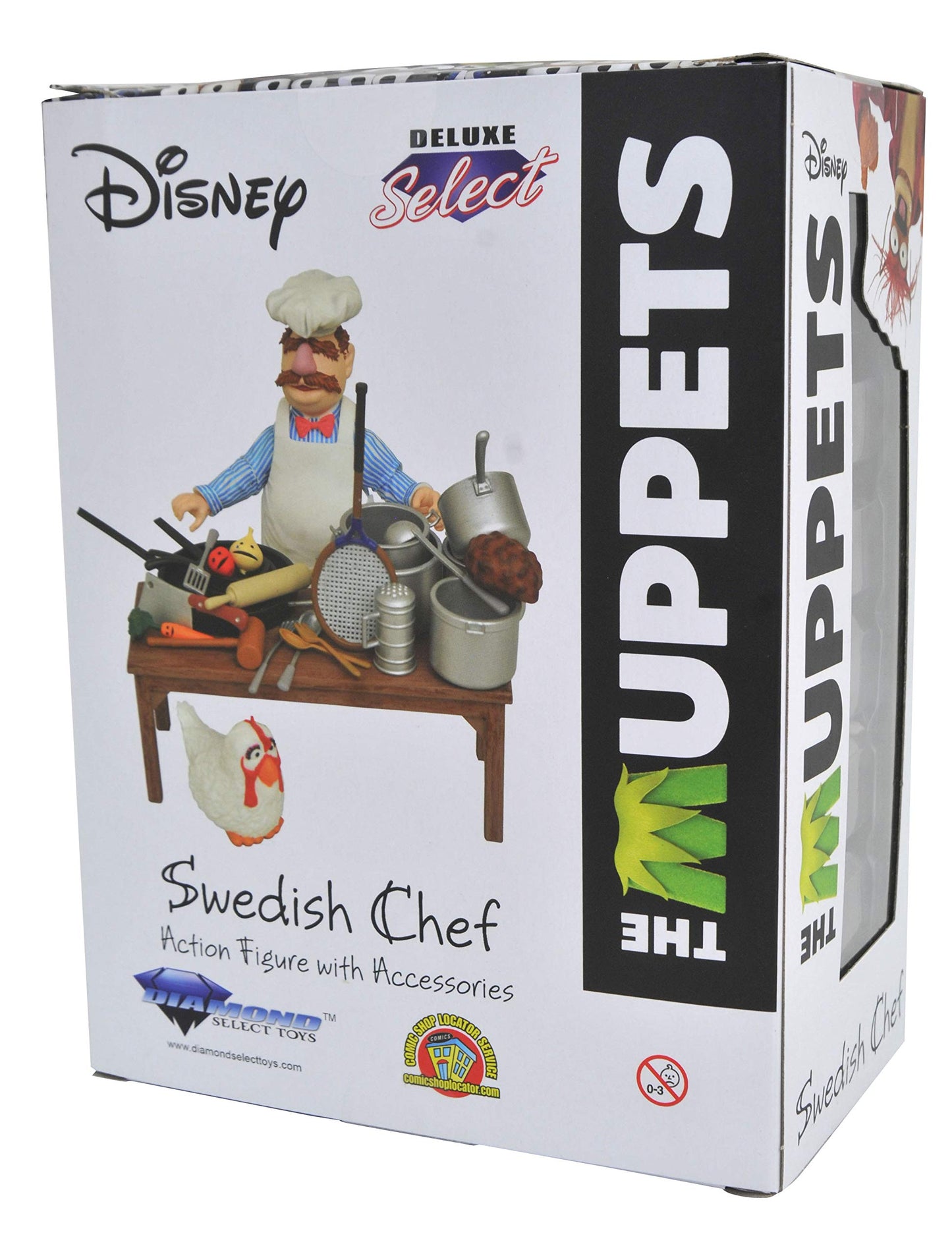 Diamond Select Toys The Muppets: Swedish Chef Deluxe Figure Set,Multi-Color