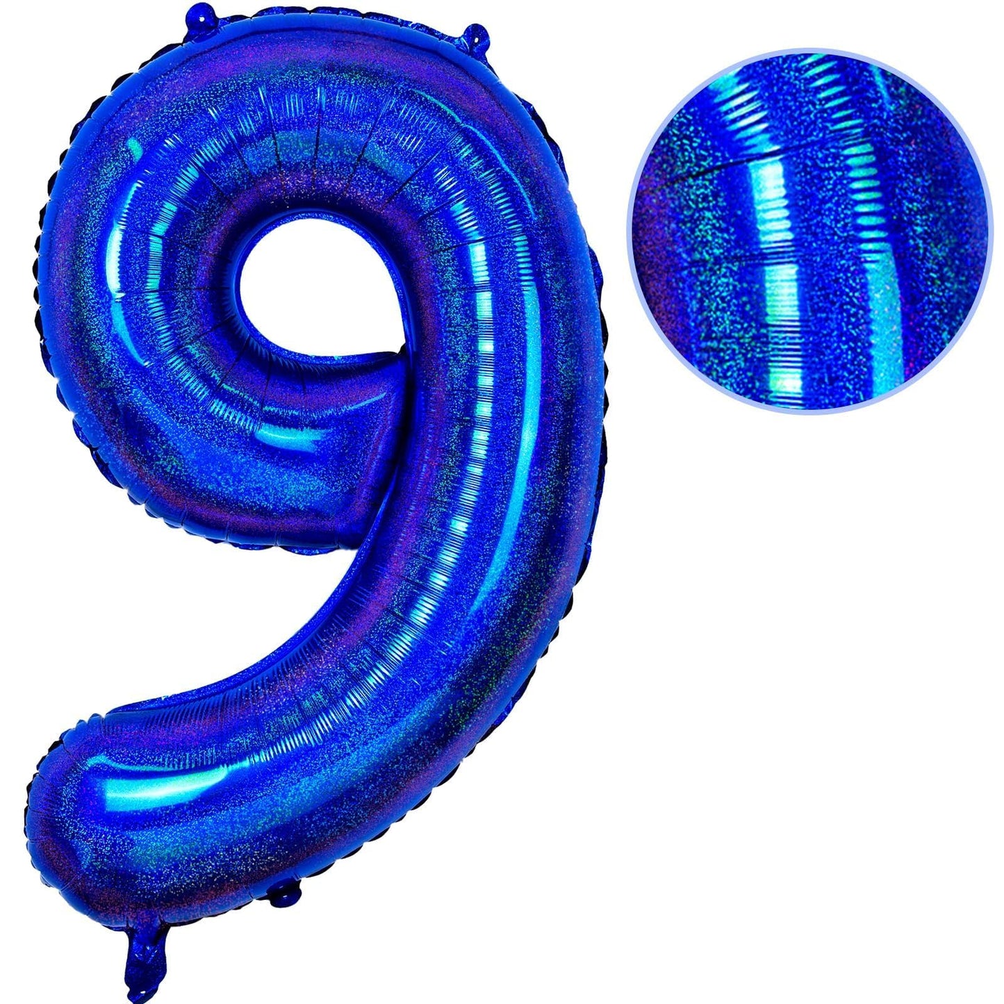 Number 9 Balloon 40 Inch, Dark Blue Big Number Balloon, Giant Foil 9 Balloons Number, Helium 9Th Birthday Balloons For Kids Boys