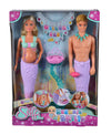 Simba 105733524 Steffi Love Mermaid Family, Doll as Pregnant Mermaid with Kevin as a Merman, with Baby Bed, 29 cm Dress-up Dolls