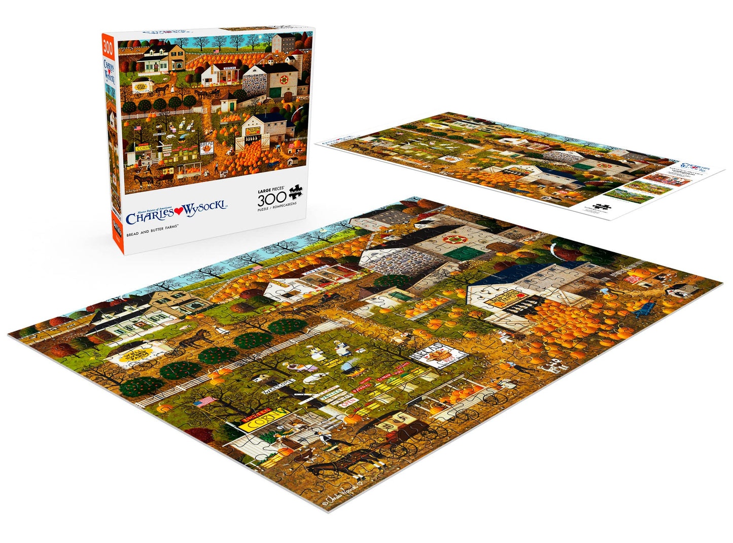 Buffalo Games - Charles Wysocki - Bread And Butter Farms - 300 Piece Jigsaw Puzzle For Adults -Challenging Puzzle Perfect For Game Nights - Finished Size Is 21.25 X 15.00