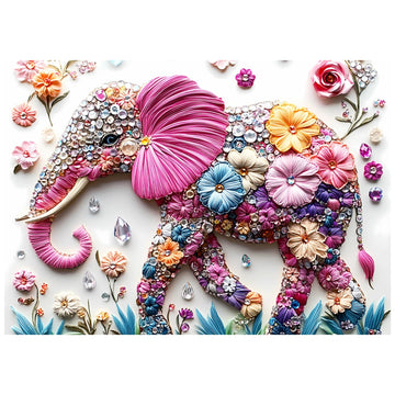 Jeaiciro 100 Piece Puzzles for Kids Ages 4-6 & 6-8  Cute Elephant Jigsaw Puzzle Fun Educational Toy for Kids Ages 8-10  Large Piece Puzzles for mature-themeds  Funny Puzzle for Family Activity Gift Set