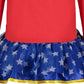 Warner Bros. Justice League Wonder Woman Little Girls Zip Up Costume Hoodie Red 7-8