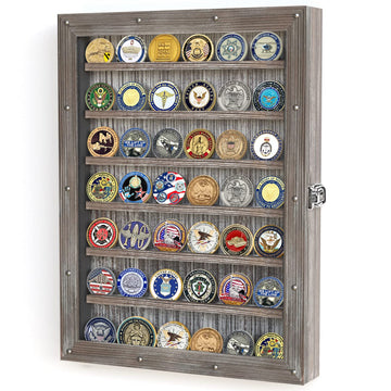 J Jackcube Design Wall Mount Coin Display Rack - Mk614A (Rustic Wood)