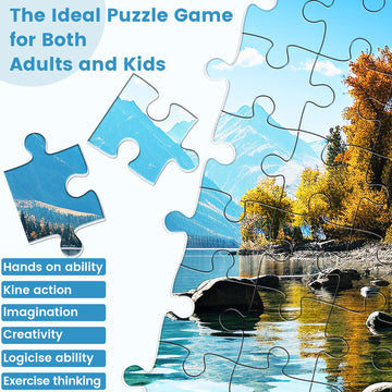 Voluvolu 500 Piece Puzzle For Adults, Jigsaw Puzzle,Glacier Park Jigsaw Puzzles 500 Pieces Birthday Party For Family Kids And Ad