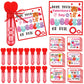 Rotatingpals 24 Set Valentines Day Gifts For Kids, Include 24 Pcs 7.9 X 0.4    Red Heart Bubble Wands With Bubbles Solution, 24