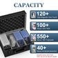 Vitula Card Case Fits for 600 Toploaders or 120 PSA Slabs or 120 Magnetic Card Holders, Trading Cards Storage Box Fits for TCG,