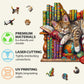 Wooden Puzzles For Adults, Cat Puzzles With Unique Animal Shapes, Wooden Jigsaw Puzzles With Wood Puzzle Box, Birthday Gifts For Women Men, Wood Adult Puzzles (L-13.4 * 10.8In 280Pcs)
