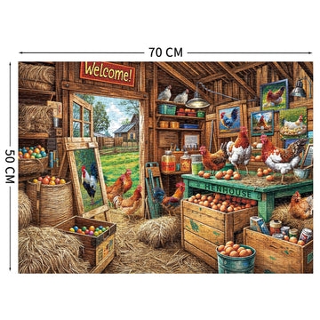 TangComplete - Chicken Coop Puzzles for mature-themeds 1000 Piece  Jigsaw Puzzles for mature-themeds  mature-themed Challenging Game Toys  Impossible Puzzle  Family Decoration Puzzle
