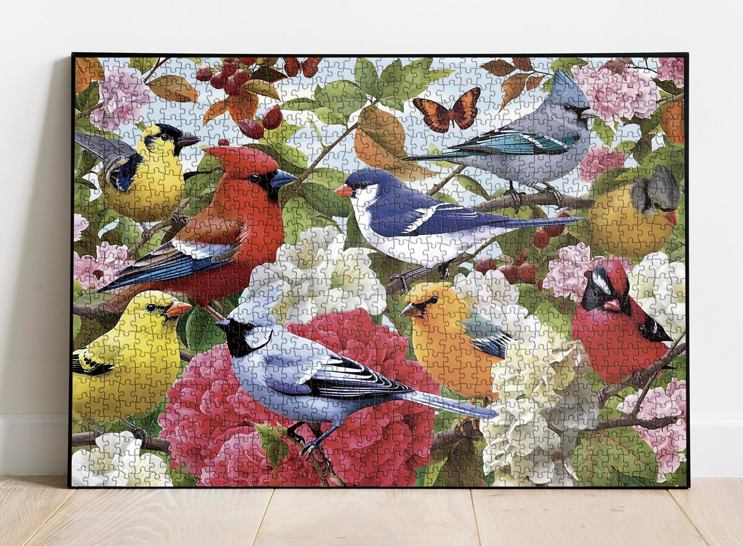 Bird Puzzle for mature-themed 1000 Piece  Flower Jigsaw Puzzles with Animals  Nature Garden Puzzle for mature-themeds 1000 Pieces and Up