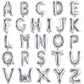 TONIFUL 52 Pcs Letter Balloons 16 Inch Silver Letter A-Z Balloons Custom Phrase Mylar Foil Alphabet DIY Personalized Phrase Bann
