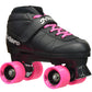 Epic Skates Super Nitro Indoor/Outdoor Quad Speed Roller Skates  Black/Pink  mature-themed 7