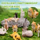Recur Cats And Dogs Animal Figurines Desk Pets Miniature Figure Cake Topper, 100% Hand-Painted, Mini Pets Figure For Kids - 12 Pcs