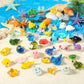252 Pcs Mini Resin Duck 21Colors Miniature Little Ducks, Tiny Ducks To Hide Micro Fairy Garden, Landscape Aquarium Dollhouse Cak