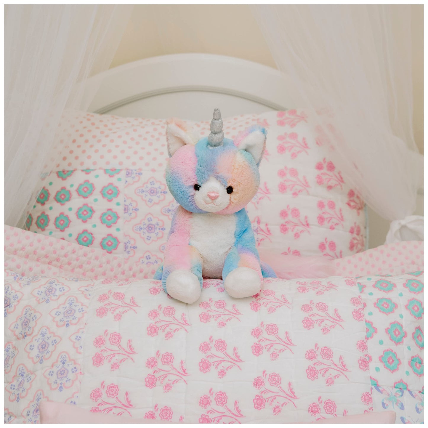 GUND Shimmer Caticorn Plushie - Rainbow Unicorn Cat Stuffed Animal, 9", High Quality Materials
