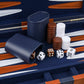 Reriver Backgammon Set 2 Players Classic Backgammon Sets For Adults Board Game With Pu Leather Case Portable And Travel Backgammon Set (Navy, 11Inch)