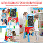 Mojitodon Kids Easel - Double-Sided Adjustable Art Easel with Accessories, Blue, Plastic
