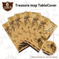Irenare Pirate Party Tablecloth Treasure Map Tablecover Plastic Island Treasure Table Covers Pirate Nautical Supplies For Pirate Theme Birthday Party Decoration, 54 X 108 Inches(6 Pieces)
