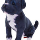 WILD REPUBLIC Black Pitbull Stuffed Animal with Sound - 5.5 Plush Toy, Eco-Friendly Fill, Perfect Gift for Kids