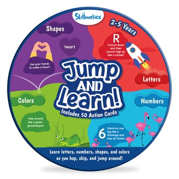 Skillmatics Card Game For Toddlers - Jump & Learn Letters, Numbers, Shapes & Colors, Preschool Learning, Travel Toys, Gifts For Kids Ages 2, 3, 4, 5