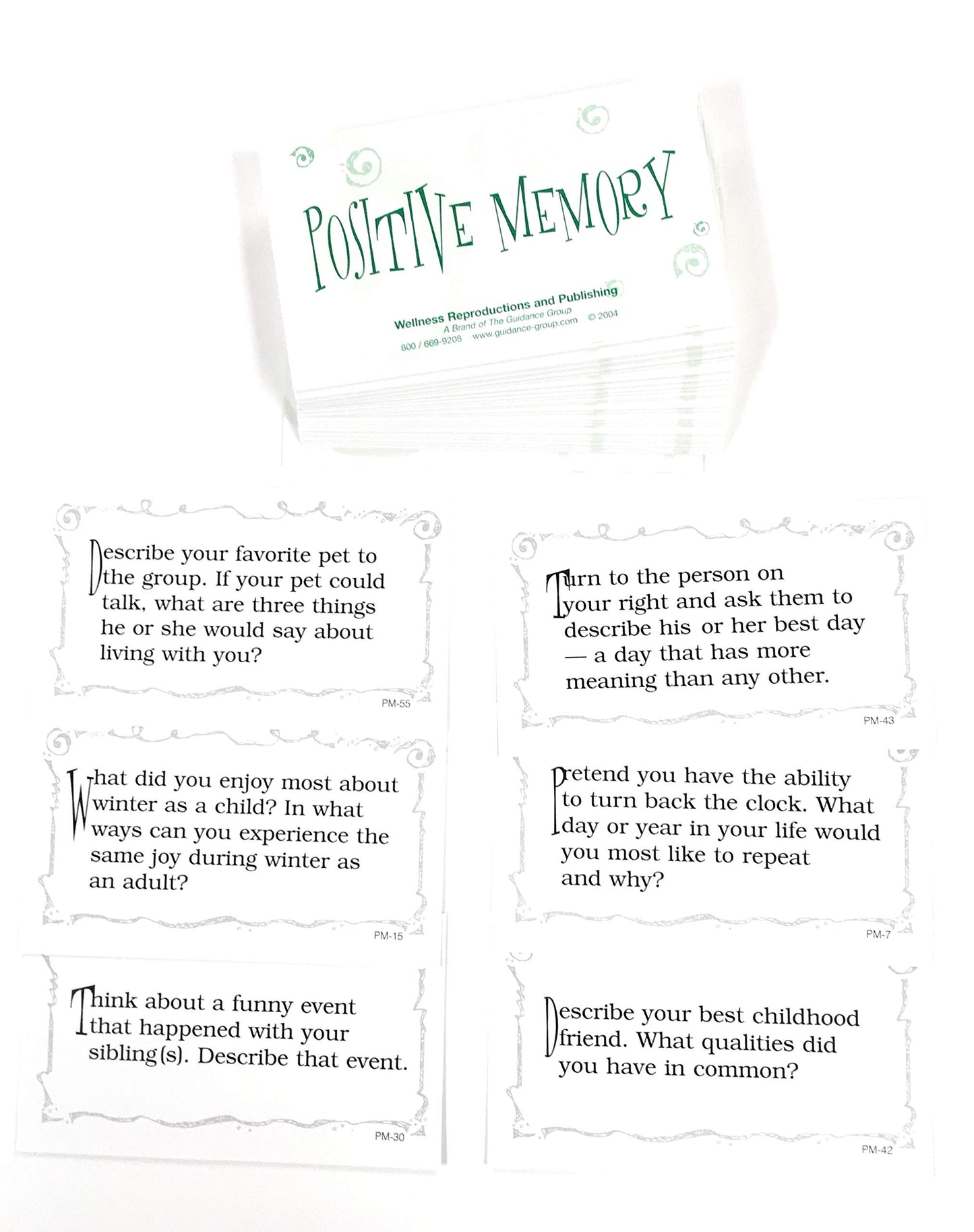 Wellness Reproductions & Publishing 101 Positive Memory Activities: Using Memories To Master Emotions Cards