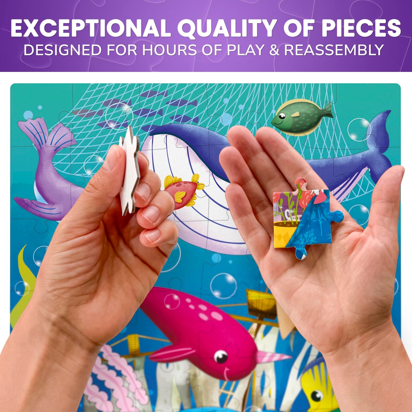 QUOKKA Puzzles for Toddlers 4-6 - 4 x 48 Pieces Jigsaw Puzzles for Kids Ages 3-5 - Learning Insects  African  large online retailer  Ocean Animals Puzzle for 2-4 - Jigsaw Game for Boy and Girl 4-8 Year Old