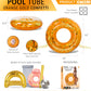 CoTa Global Inflatable Pool Float Tube - 36" Heavy Duty PVC Vinyl Ring, Sparkly Confetti, Orange Gold, Model 201164 for Kids & Adults