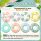 Libima 8 Pcs Inflatable Pool Floats for Adults, Swimming Rings Swim Tube Pool Rings Floaties for Adults Hawaiian Beach Party Dec